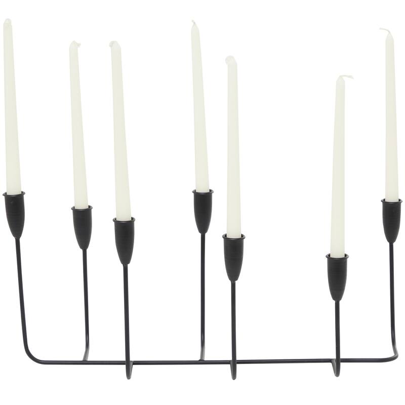 CosmoLiving by Cosmopolitan Black Metal Tapered 7 Plate Candelabra