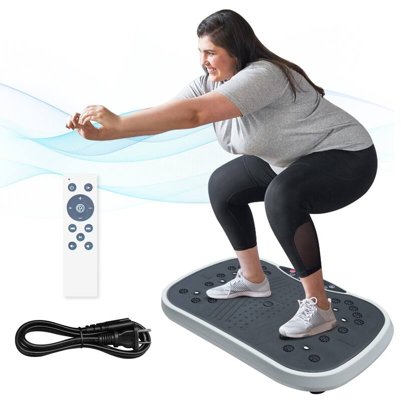 Under Desk Vibration Plate,Home Fitness Equipment,Fitness Platform，Whole Body Workout，Weight Loss & Toning - Black
