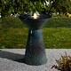 preview thumbnail 24 of 34, Glitzhome 27.5"H LED Turquoise Two Birds Embossed Ceramic Fountain Green