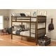 preview thumbnail 1 of 13, Somette Claire Twin Bunk Bed with Storage and Trundle Options in Rustic Walnut (Mattresses Not Included) Bunk Bed Only