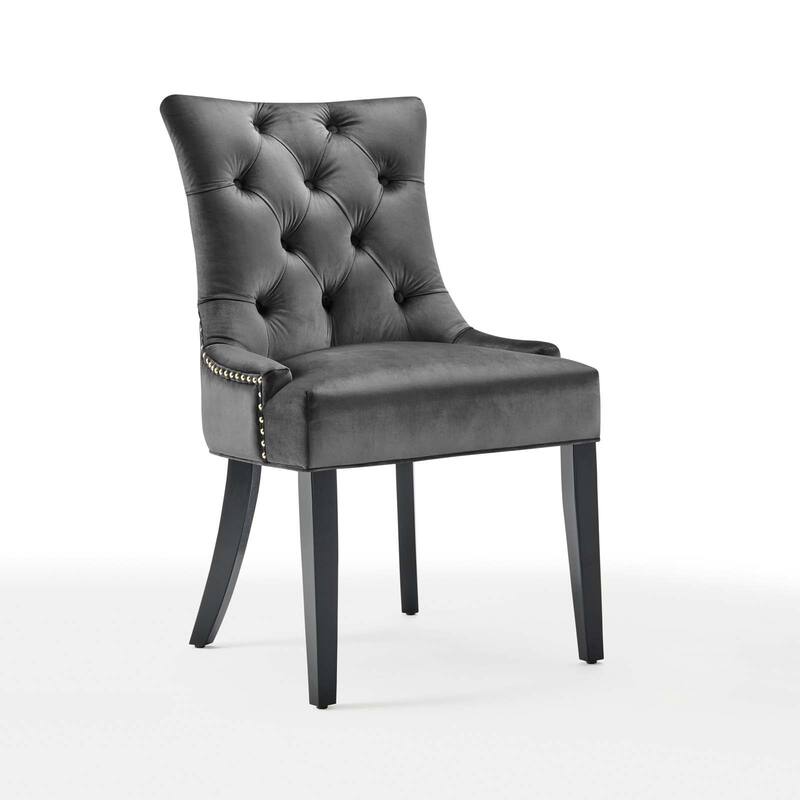 Silver Orchid Kornman Velvet Dining Side Chairs (Set of 2)