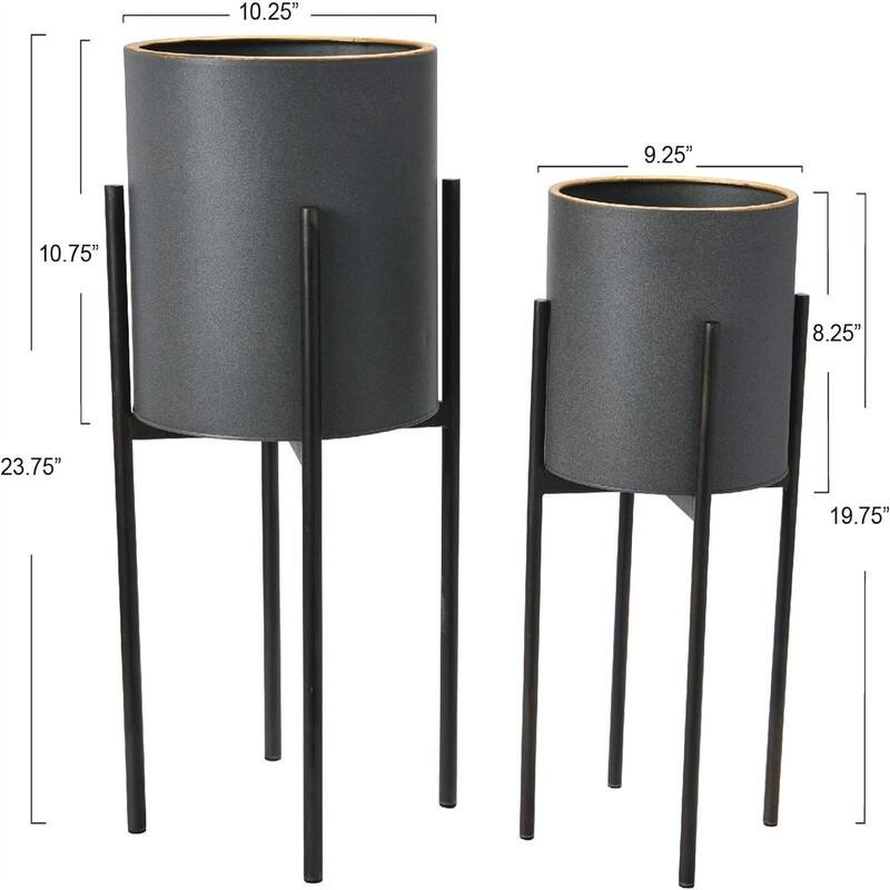  Metal Planters with Stands