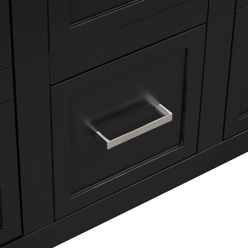 36 Inch Bathroom Vanity Cabinet with Resin Sink 4 Drawers 2 Doors