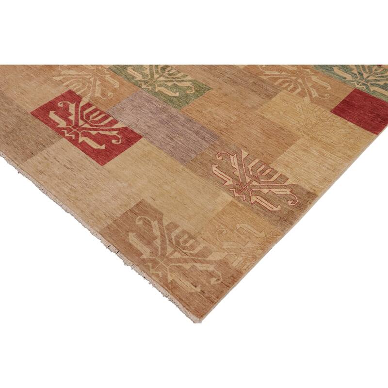 Rustic Bohemian Ri Gabbeh Hand Knotted Wool Area Rug