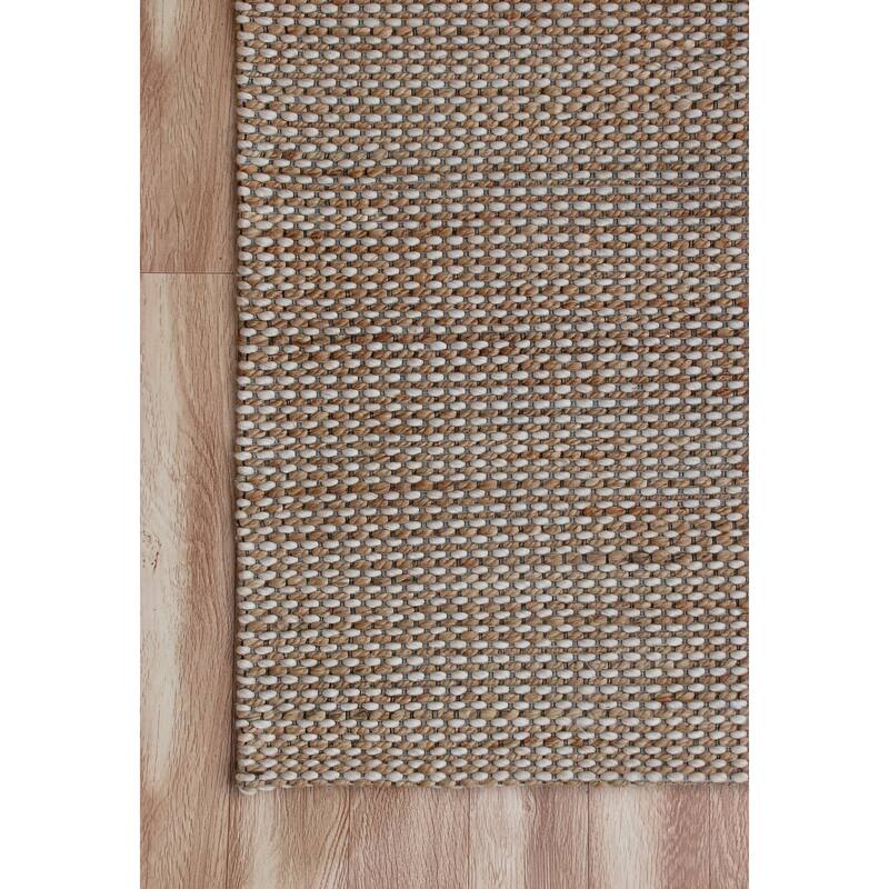 Sevita Farmhouse Jute and Wool Blend Indoor Area Rug