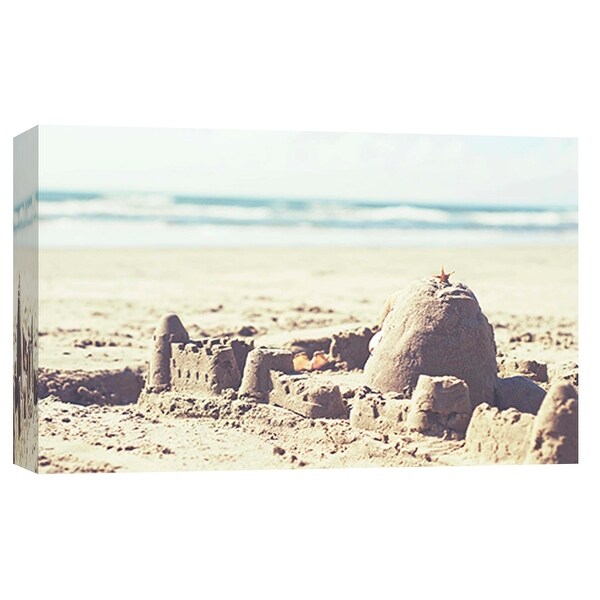 PTM Images 9-102063 PTM Canvas Collection 8" x 10" - "Castles in the Sand" Giclee Beaches Art Print on Canvas