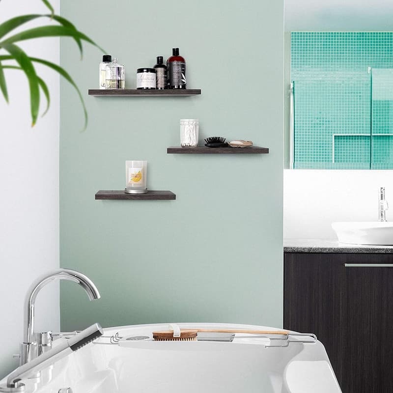 Wall Mounted Display Ledge Floating Wall Shelves Set of 3