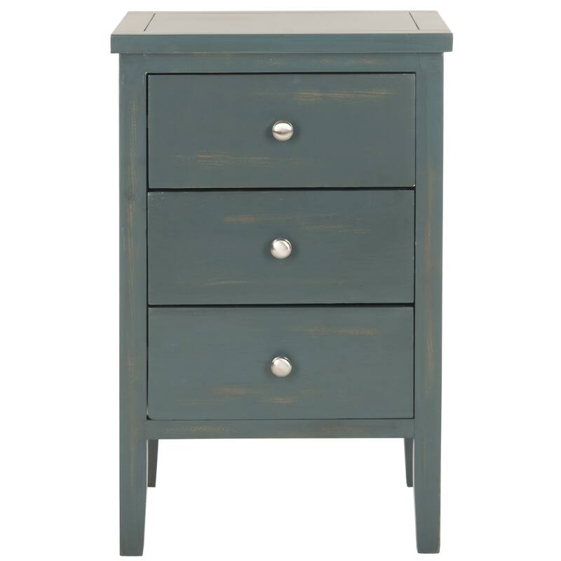 SAFAVIEH Netta End Table - 16.9" x 14.2" x 26.8" - 17Wx14Dx27H - Dark Teal