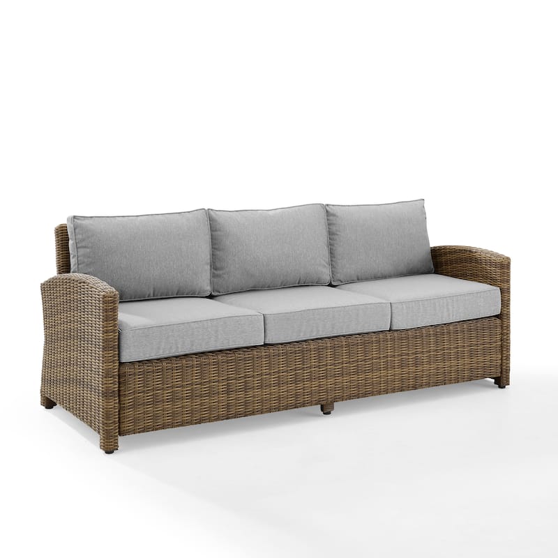 Crosley Bradenton Outdoor Wicker Sofa - 80.5 "W x 31.75 "D x 32.5 "H