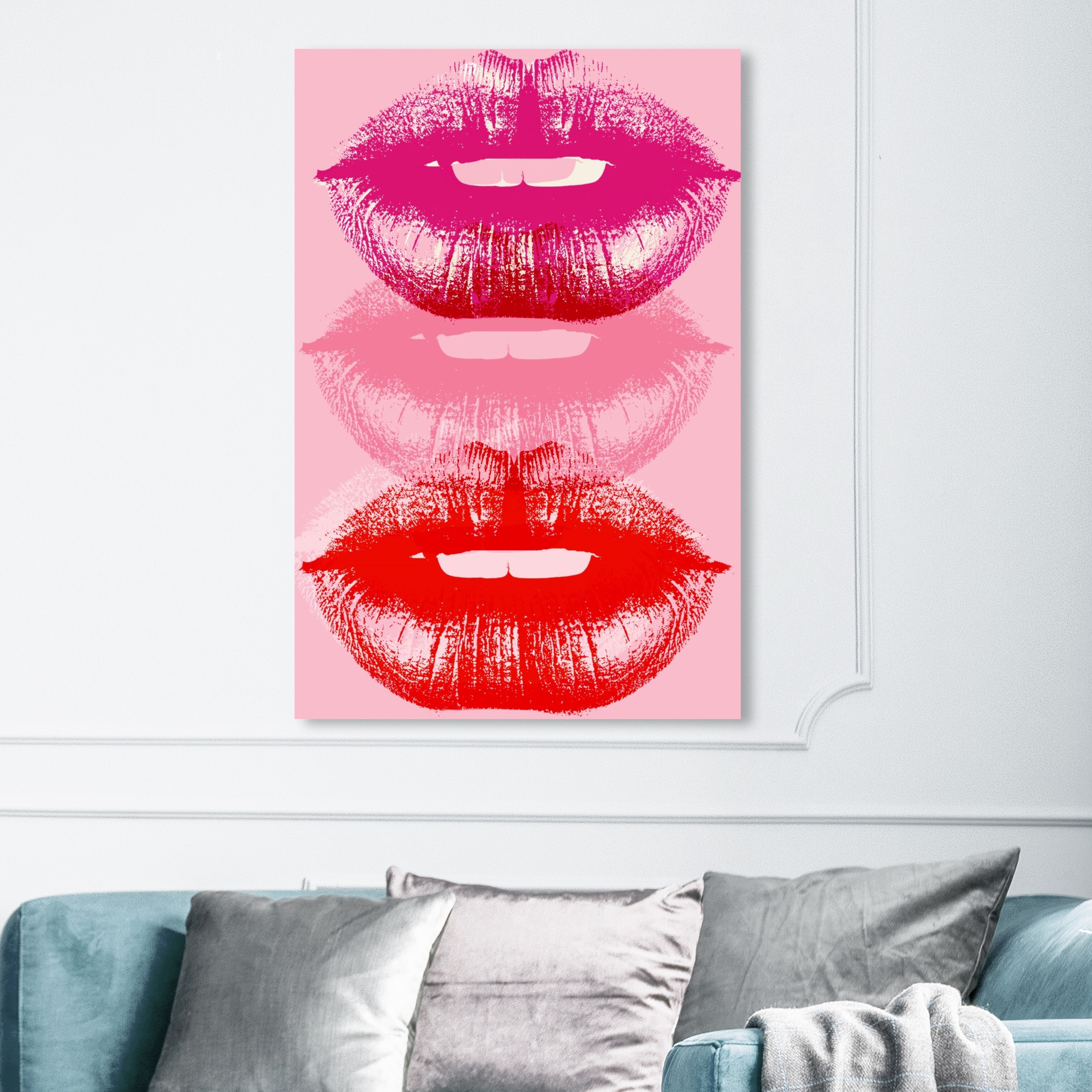 LOUIS PINK LIPS by Alla Grande (2019) : Painting Lacquer on Canvas -  SINGULART