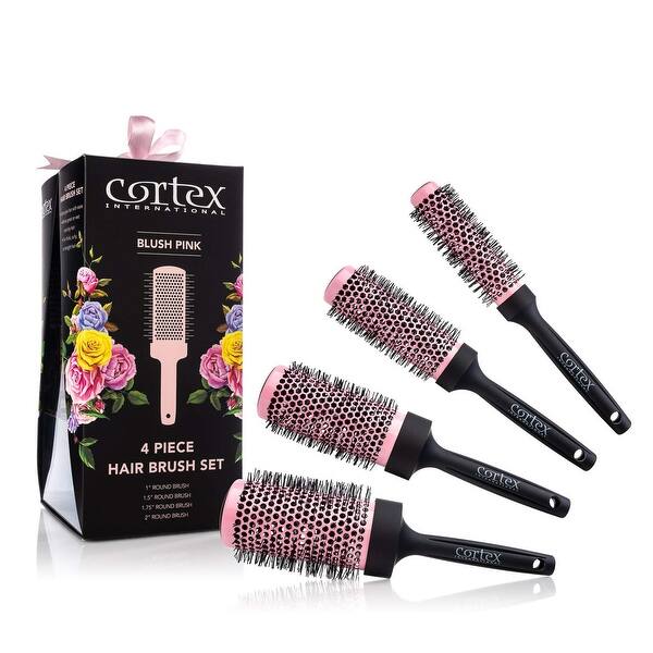Shop Cortex International Premium Quality Ceramic Round Blush Pink Brushes 4 Piece Bundle Overstock 24308844