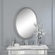 preview thumbnail 1 of 3, Uttermost Sherise 32" X 22" Contemporary Oval Beaded Frame Bathroom Brushed Nickel