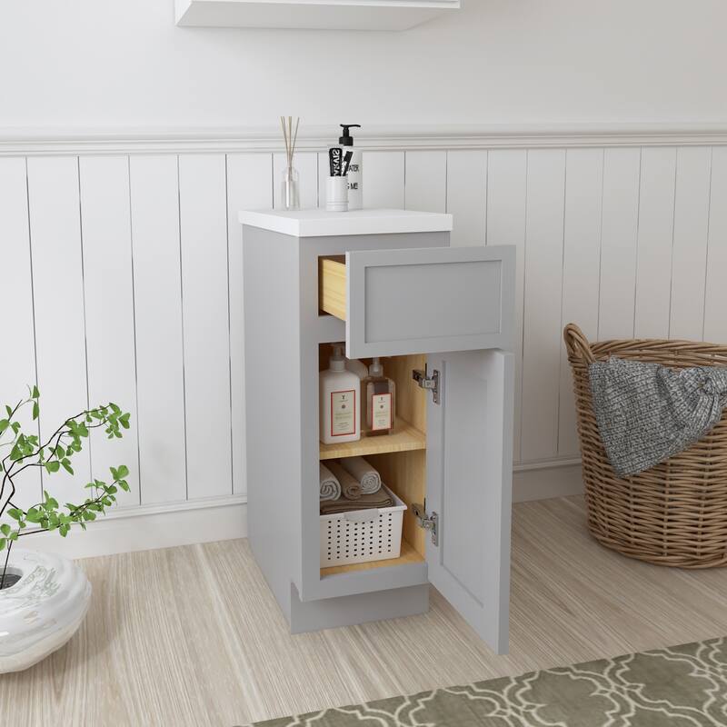 Vanity Art 12" Freestanding Single Base Storage Cabinet with Soft Close Door