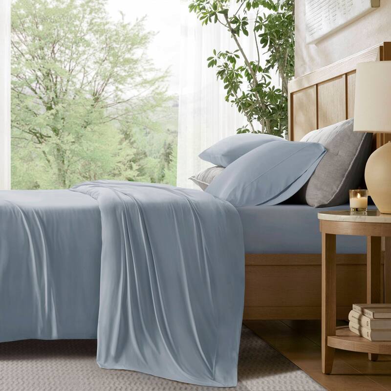Harbor House Cool Touch Stretch Jersey Knit Sheet Set - Split King - Blue