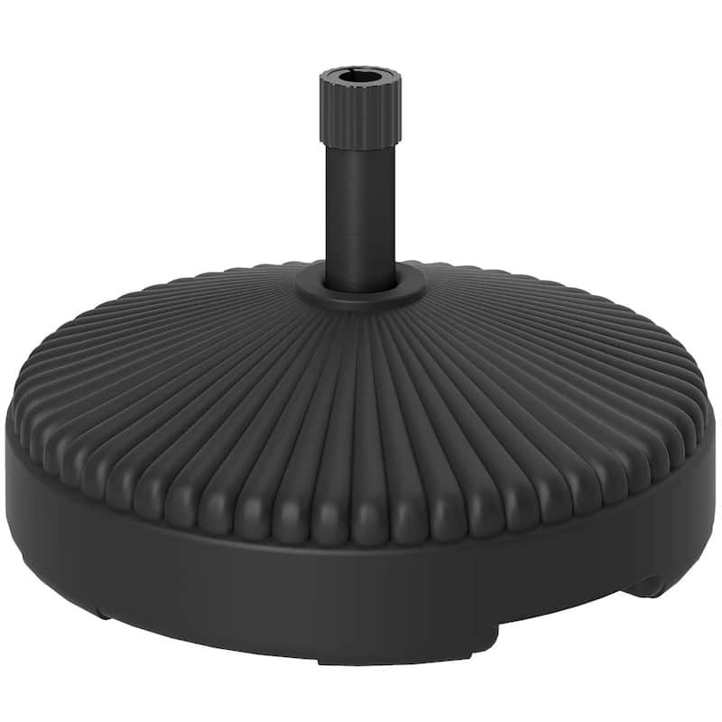 Outdoor Umbrella Base HDPE Patio Parasol Stand Fillable with Sand or Water - 21.7" x 11.8" H