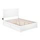 preview thumbnail 1 of 5, NoHo Queen Bed with Footboard and Twin Extra Long Trundle in White