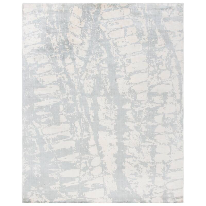 SAFAVIEH Couture Hand-knotted Tibetan Ingken Modern Wool Rug - 9' x 12' - Light Grey