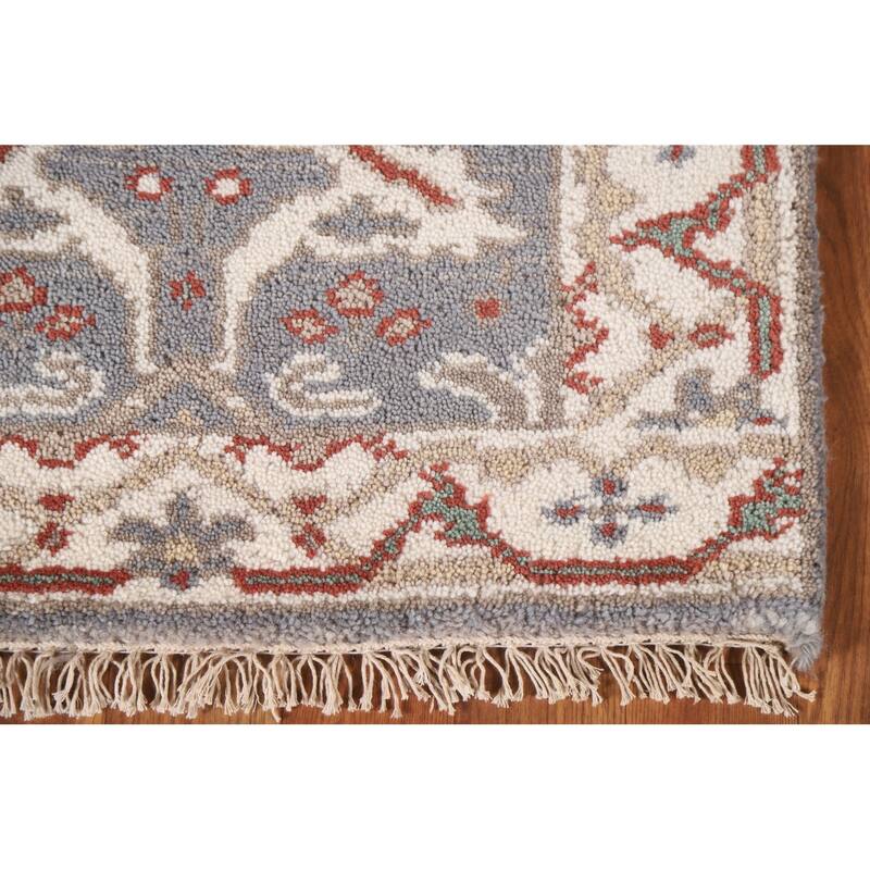 Transitional Oushak Style Area Rug Handmade Wool Carpet - 2'0"x 3'0"