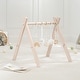preview thumbnail 1 of 18, Wooden Baby Play Gym Set, Interactive Activity Center by Comfy Cubs Blush