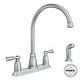 preview thumbnail 2 of 5, Moen Banbury High-Arc Kitchen Faucet with Side Spray