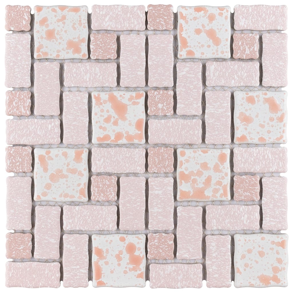 Merola Tile Academy Pink 11-7/8" x 11-7/8" Porcelain Floor and Wall Tile