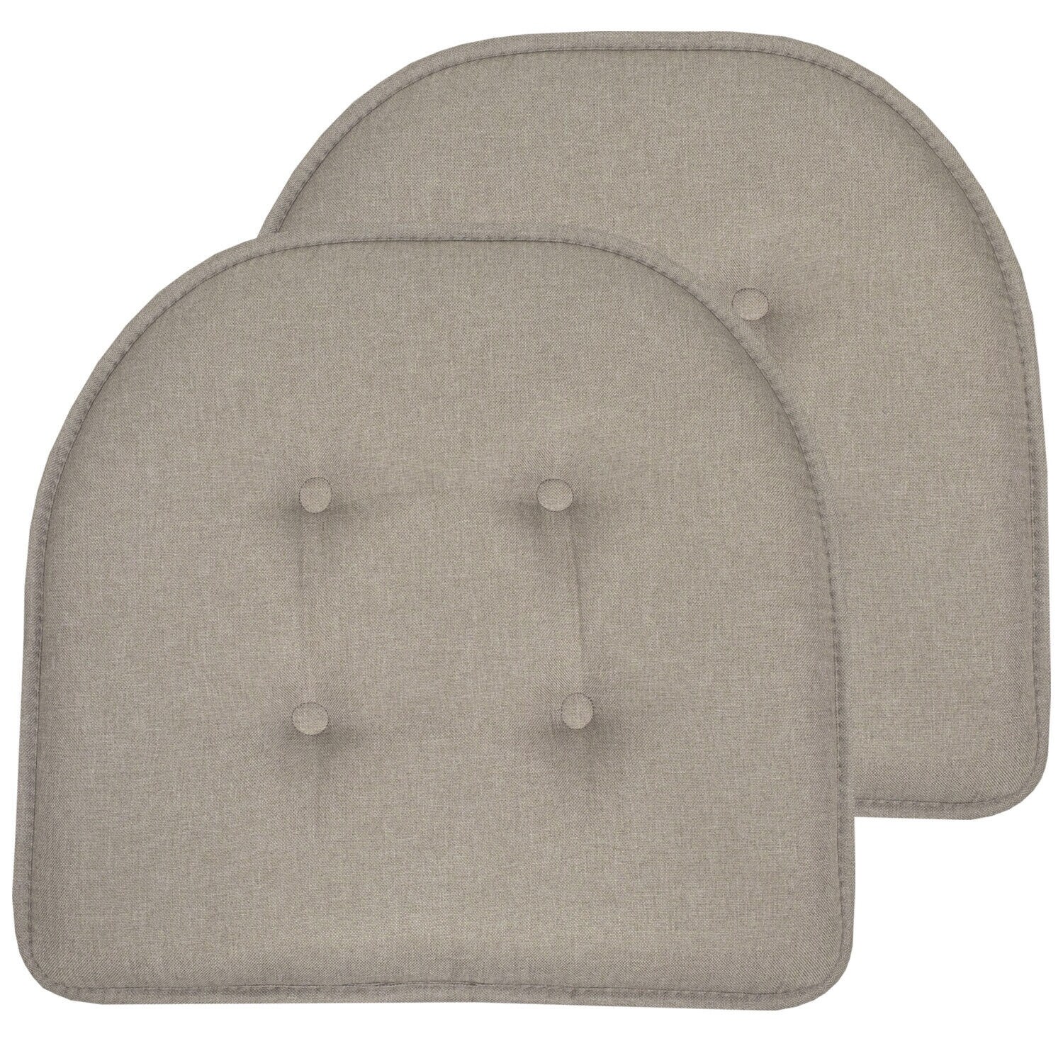 2 Pack Memory Foam U Shaped Chair Pad Cushion Light Grey