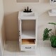 preview thumbnail 7 of 7, 18-Inch Bathroom Vanity Cabinet - Modern White Storage Unit with Door and Drawer, Ideal for Small Spaces - 18*16*35inch