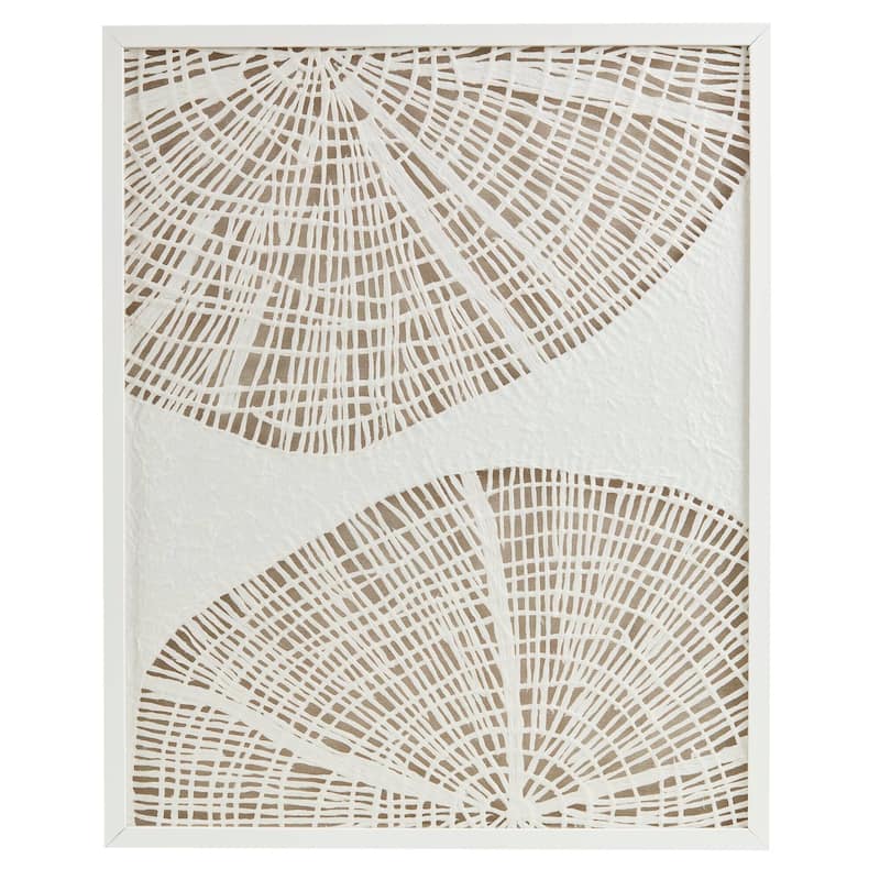 Madison Park Solana Framed Abstract Coastal Rice Paper Shadowbox Wall Decor Set
