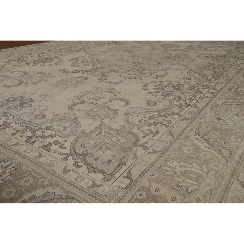 Tabriz Persian Vintage Area Rug Hand-Knotted Oriental Wool Carpet - 8'0" x 12'0"
