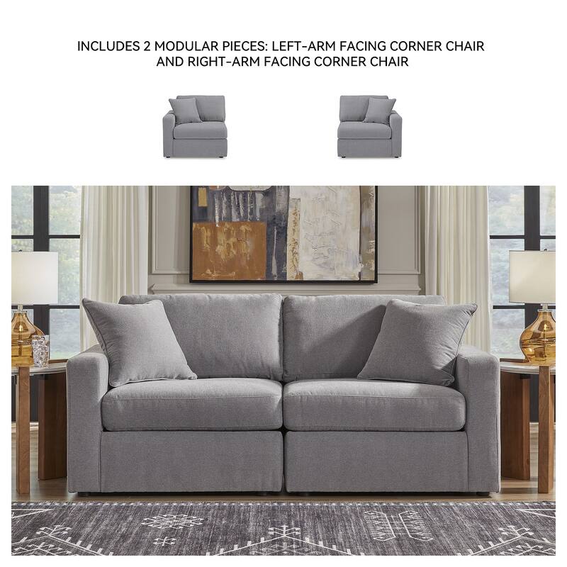 Signature Design by Ashley Modmax 2-Piece Loveseat - 76" W x 37" D x 36" H