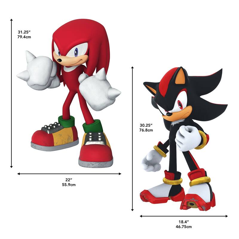 WallPops Sonic The Hedgehog Knuckles and Shadow Wall Decals