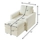 preview thumbnail 36 of 34, Modern Corduroy Chaise Lounge with Ottoman,Accent Chair for Living Room