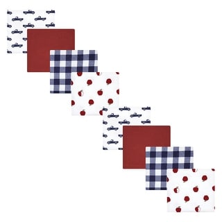 Hudson Baby Infant Boy Cotton Flannel Receiving Blankets Bundle Set, Apple Orchard, One Size - Apple Orchard - One Size