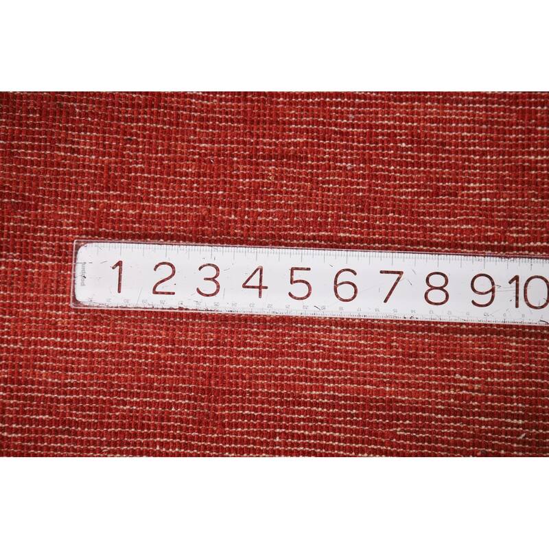 Contemporary Red Gabbeh Oriental Foyer Rug Handmade Wool Carpet - 3'4"x 4'10"