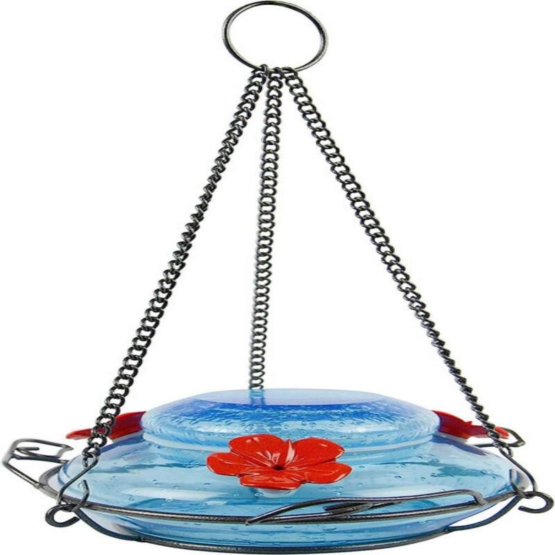 Hand Blown Garden Top Fill Hummingbird Feeder
