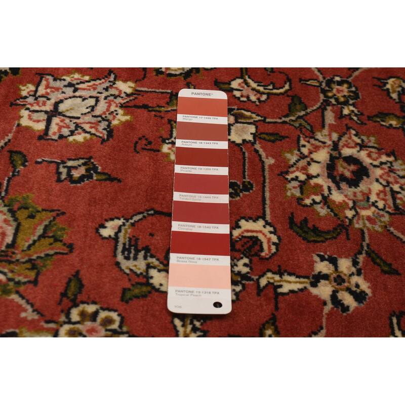 Andelz Navy, Red Rug 3'8" x 15'10" - 4'2 x 6'7