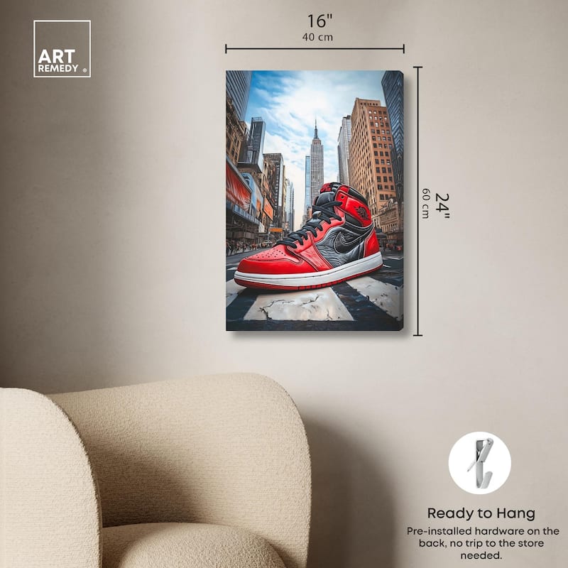 Sneaker of New York Canvas by Art Remedy, Gallery Wrapped