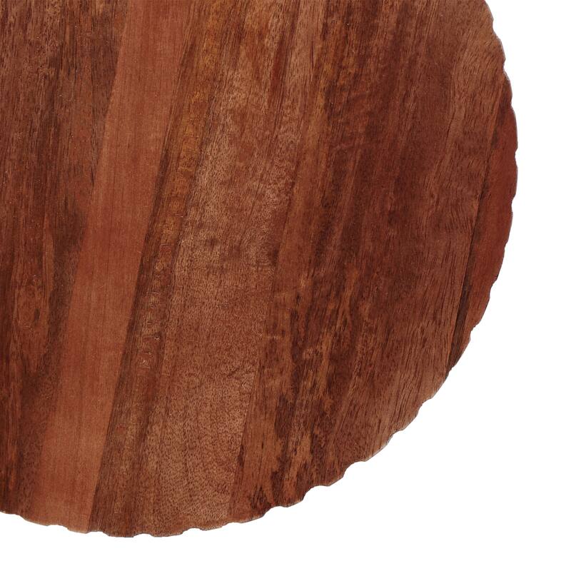 Mango Wood Round End table,Honey