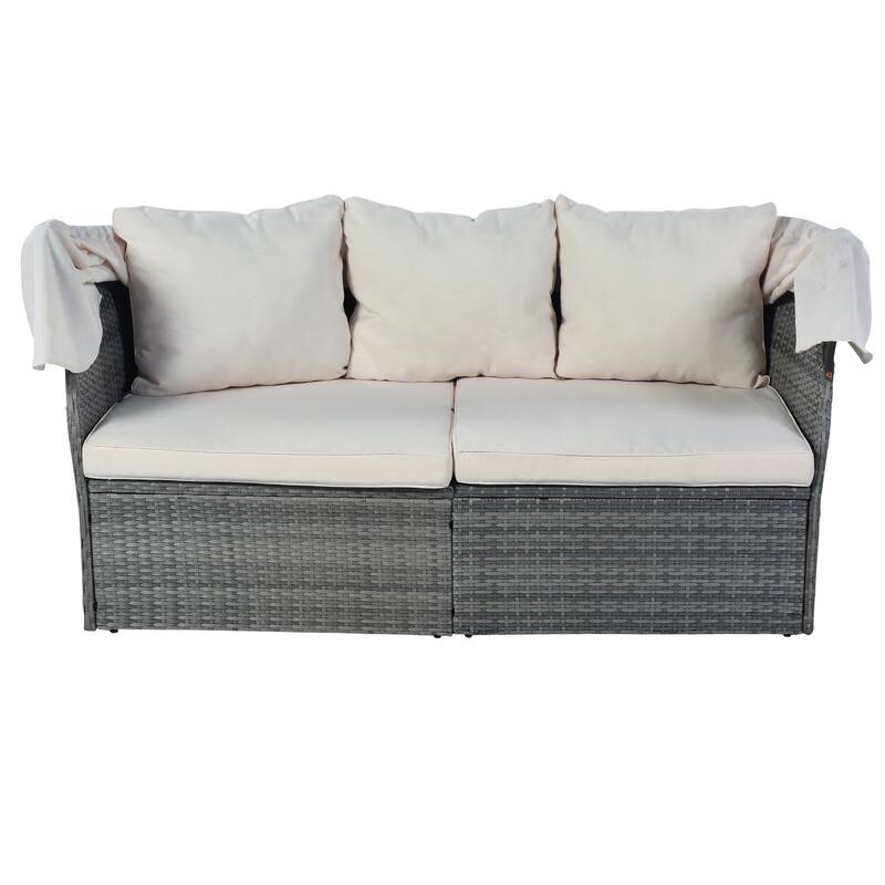 Patio Furniture Set with Outdoor Daybed and Conversation Set