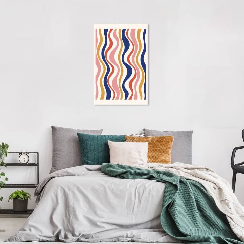 Wynwood Studio Canvas Advertising Musical Fall Poster Pink and Light Pink Modern & Contemporary Wall Art Canvas Print - 24 x 36