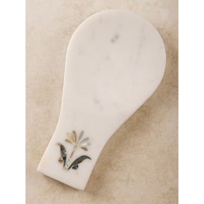 Jaipore Marble Spoon Rest - Small