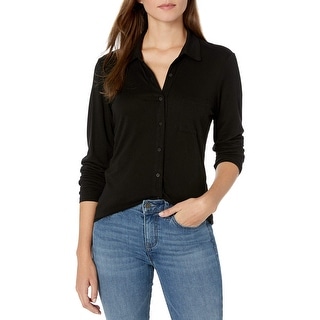 Michael Stars Womens Harley Knit Button Down
