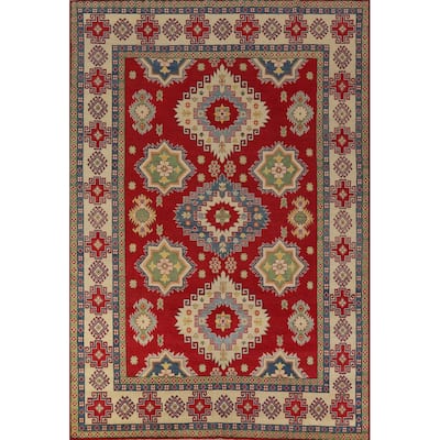 Red Kazak Oriental Area Rug Hand-Knotted Traditional Wool Carpet - 8'3" x 11'6"