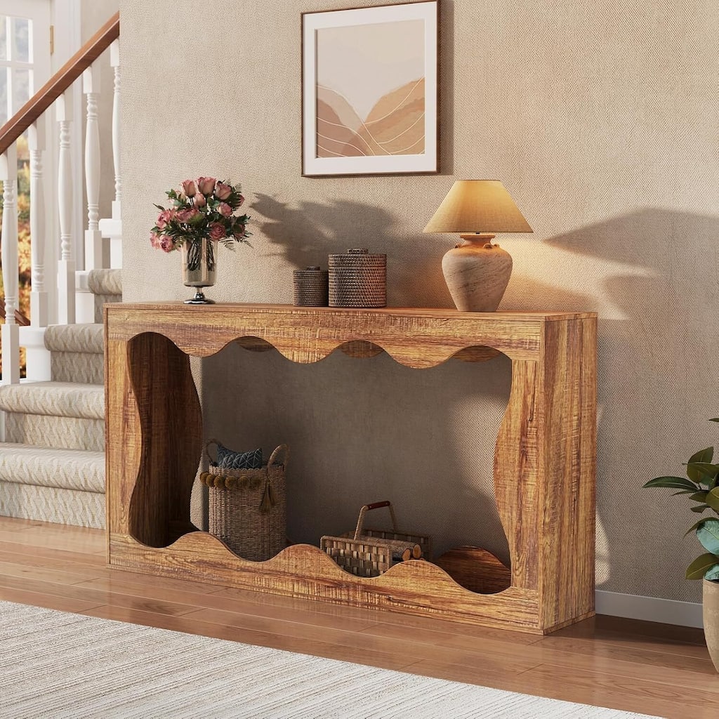 63" Narrow Entryway Sofa Table, Console Table for Hallway, Living Room