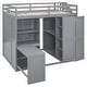 preview thumbnail 11 of 30, Full Size Bunk Bed with Wardrobe,Desk and Shelves