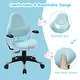 preview thumbnail 4 of 6, Ergonomic Children Kids Study Desk Chair Swivel Chair with Adjustable Height Mesh Mid-Back, Blue