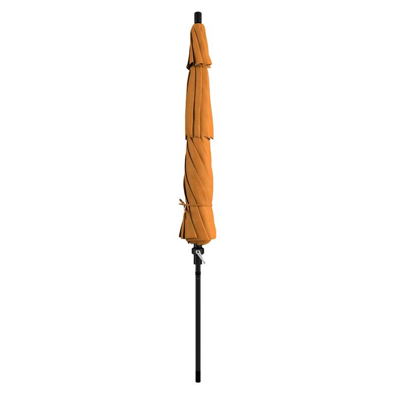 California Umbrella 11' Rd. Alum/Fiberglass Rib Patio Umb,Crank Lift/Collar Tilt, Dbl Wind Vent, Black Finish, Sunbrella Fabric