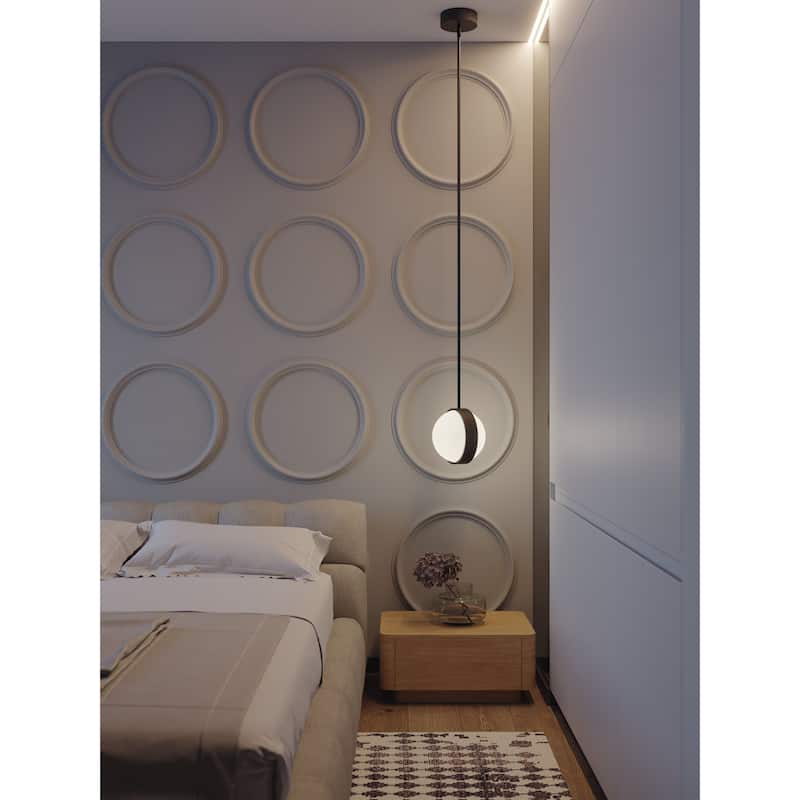 AFX Verona LED Pendant - Black - 9"