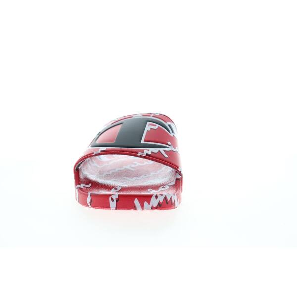 Champion Ipo Mega Script Scarlet Mens Slides Sandals Overstock 31414151