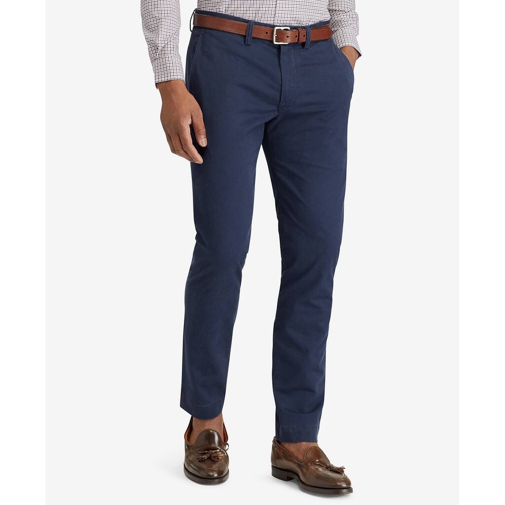 Polo Ralph Lauren Men's Straight Fit Stretch Chino Pants Blue Size 33x32